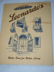 LEONARDO'S Better food for Better Living Souvenir Photo in Holder 1960's - Picture 1 of 5