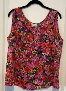 Vintage Impressions of California Floral Tropical Tank Top-Size M/L - Picture 1 of 3