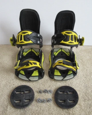 Fijaciones de snowboard Drake F-60 negro/amarillo talla mediana hechas en Italia Foto 1 de 4