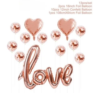 Gold Pink Alphabet Love Foil Balloon Wedding Valentines Ceremony Party Decor - Picture 1 of 7