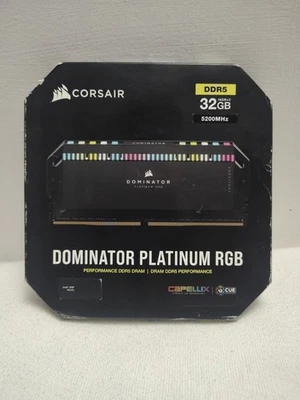 New Corsair Dominator Platinum RGB DRAM DDR5 5200 2×16) 32GB Intel XMP Ready RAM - Image 1 of 4