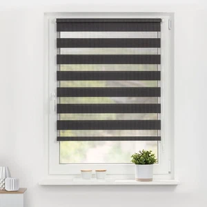 Doppelrollo Tür Fenster Klemm Duo Rollo ohne Bohren Seitenzug blickdicht - Bild 1 von 18