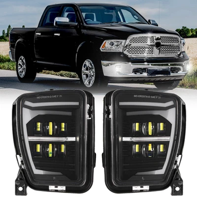 Светодиодные противотуманные фары дневного света бампер в сборе для Dodge Ram 1500 2013 2014 2015 16 2017 2018 - Изображение 1 из 4