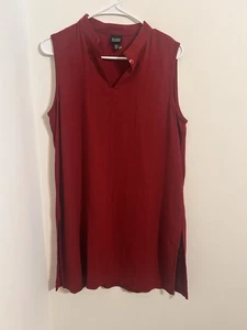 Túnica Eileen Fisher Mezcla de Lino Lagenlook Talla S Top Rojo - Imagen 1 de 7