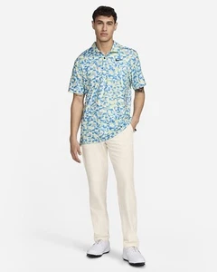 Nike Dri Fit Men's Tour Polo Confetti Print - Light Photo Blue Men’s Size M - Picture 1 of 5