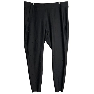 Nuevo Lane Bryant Pull On High Rise Ponte Leggings Estrás Mujer 22 24 Negro Foto 1 de 4