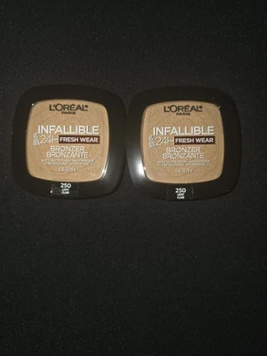 Lot of 2 – L'Oréal Infallible Fresh Wear Bronzers (Shade 250 Light Clair) - Image 1 of 2