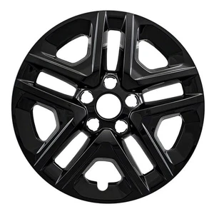 ONE SINGLE FOR 2017-2021 JEEP COMPASS SPORT 16" BLACK WHEEL SKIN # IMP424BLK NEW - Picture 1 of 3