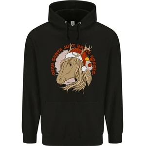 Dear Santa Funny Equestrian Horse Christmas Childrens Kids Hoodie - Picture 1 of 37