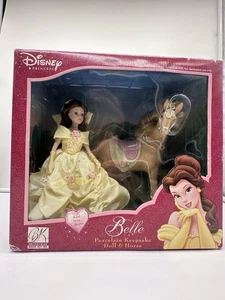 2003 Disney Princess Belle Porcelain Keepsake Doll & Horse Beauty and the Beast - Picture 1 of 11