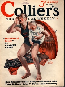 1928 Colliers July 7 - Lifeguard; Davis Cup Tennis; The movies see the world - Picture 1 of 1