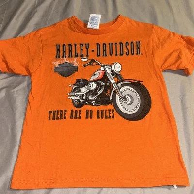 HARLEY-DAVIDSON MOTORCYCLES There Are No Rules T-Shirt Youth Size 4 - Image 1 of 3