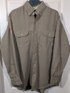 Drifire FR Hemd Herren Large Braun Langarm Knopfleiste Mittelschwer  - Bild 1 von 16