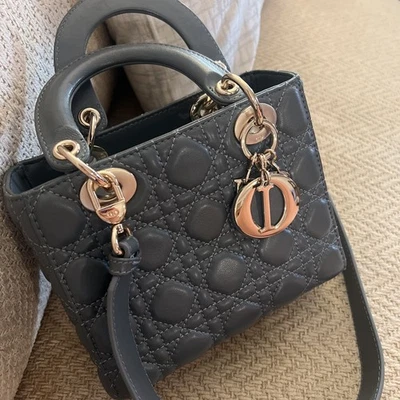 Christian Dior Cannage Small My ABCDior Lady Dior Gris Foto 1 de 4