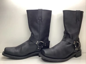 BOTAS NEGRAS HOMBRE RIDE TECHS ARNÉS MOTO PUNTERA CUADRADA TALLA 14 - Imagen 1 de 11