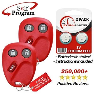 2 For 2003 2004 2005 2006 Chevrolet Silverado Remote Keyless Entry Key Fob - Red - Picture 1 of 6