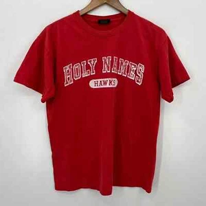 Holy Names Hawks T-Shirt Men's Size M Red NCAA Short Sleeve Crew Neck MV Sport - Picture 1 of 10