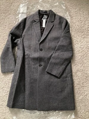 Abrigo J.CREW DESTINO EN LANA ITALIANA RESISTENTE AL AGUA TALLA 42R Pata de gallo Foto 1 de 4