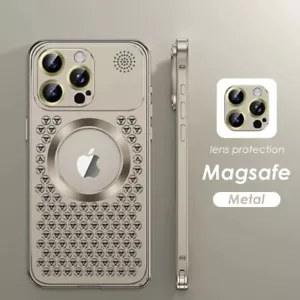 Magnetische Aluminium MagSafe Metall Hülle Wärmeableitung Cover für iPhone 16 Pro Max - Bild 1 von 23