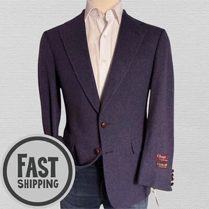 Vintage CHAPS by RALPH LAUREN Mens Blazer 41R Sport Coat Two Button Jacket CAMEL - Picture 1 of 14