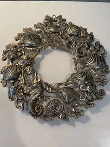 Godinger Sea Treasures Versilbert 9" Untersetzer Wandrelief Kranz - Bild 1 von 12