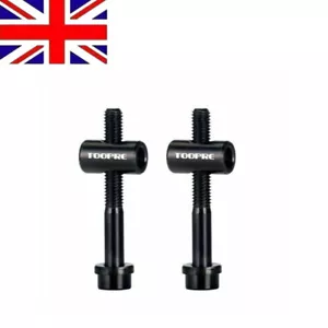 UK-2pcs Bicycle Seatpost Bolts + Barrel Nut & Washers M5x30/40mm Titanium Black - Picture 1 of 8