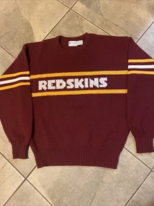 Vintage 90s Washington Redskins Pro Line Sweater Wool Deadstock USA Made Large - Picture 1 of 3