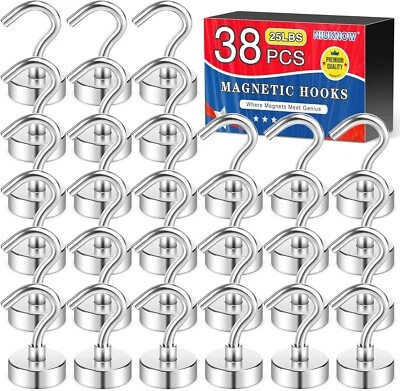 Ganchos magnéticos, 25 lb fuerte imán de neodimio de alta resistencia imán de crucero ganchos en S Foto 1 de 3