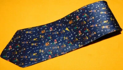 MUSEUM ARTIFACTS BLUE/RED/YELLOW SPORTS THEME TIE - TIES - DESIGNER TIES - Image 1 of 3