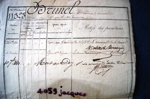 Feuille registre PUNITIONS GRENADIERS 1840 signature MOLETTE DE MORANGIES - Picture 1 of 2