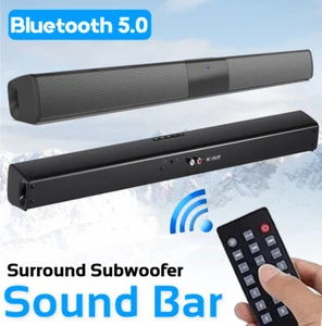 Surround Sound Bar 4 Speaker System Wireless Subwoofer TV Home Theater & Remote - Picture 1 of 14
