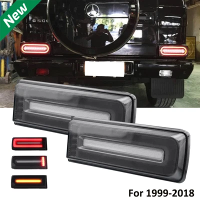 Black W464 Style LED Tail Lights For 1999-2018 Mercedes W463 G500 G550 G63 G55 - Image 1 of 4