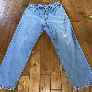 Pantalones de mezclilla vintage Levis 550 para hombre 36x30 azul lavado claro calce relajado Y2K años 90 - Imagen 1 de 19