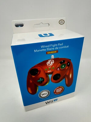 Nintendo Official Wii U Samus Red Wired Fight Pad NEW SEALED Smash Bros Ex+++ - Image 1 of 4