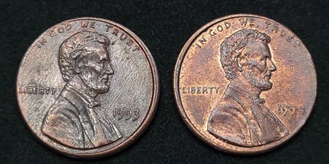 1993 & 1994 Lincoln cent error coins - Off-Center strikes Cover