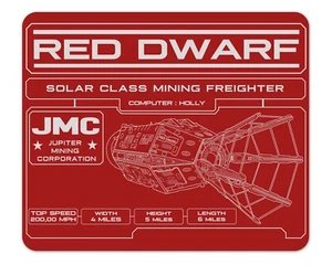 Red Dwarf Schematic Pad mouse spesso 1/8 - Foto 1 di 2