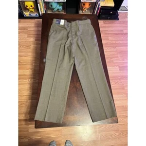 Stafford Performance Classic Fit Flat Front Dress Travel Pants Size 38 x 30 - Picture 1 of 6