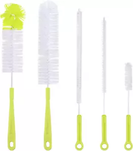 Bottle Cleaning Brush Set - Long Handle Bottle Cleaner for Washing Narrow Neck B - Picture 1 of 12