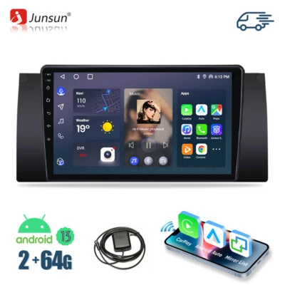 Für BMW X5 E53 2000-2007 64G Android 13 Autoradio CarPlay GPS Navi RDS BT DE - Bild 1 von 4