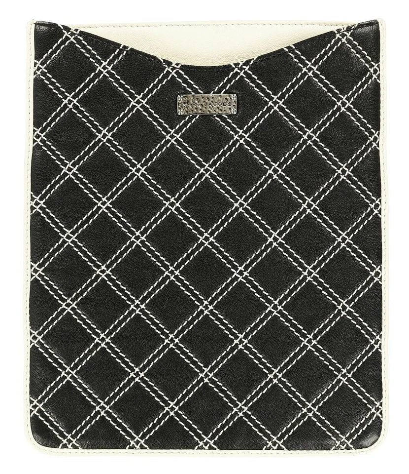 MARC JACOBS Black/White Leather iPad Sleeve 134608 - Image 1 of 2