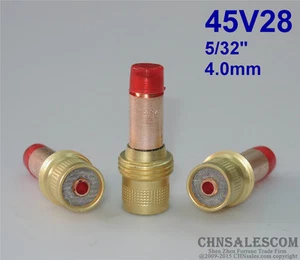 3 pezzi 45V28 corpo collettore obiettivo gas per torcia saldatura Tig WP-17-18-26 4,0mm 5/32" - Foto 1 di 2