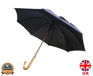 42" (107CM) Black Stick Golf Fishing Umbrella Luxury Design UK stock - Picture 1 of 5