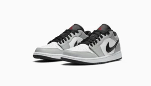 Air Jordan 1 Low Light Smoke Grey Gray White Black 553558-030 MEN'S 7.5 8 8.5 - Picture 1 of 6