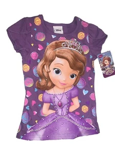 Disney Sofia The First Girls T-Shirt Purple Size 4 Brand New - Picture 1 of 3