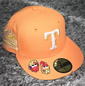 Hat Club Burger Pack New Era 59Fifty Texas Rangers "Whataburger" Fitted -  7 1/8 - Picture 1 of 10