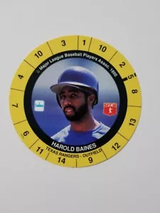 Disco de jugador de béisbol Harold Baines 1990 Cadaco #sin Texas Rangers - Imagen 1 de 2
