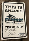 Mike Grier Signed San Jose Sharks 5X7 Sharks Territory Sign Autographed Nhl