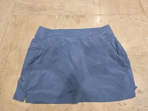 Athleta Trekkie Pull-on Skort Blue sz 14 Tennis Sports Pickleball 34" Waist - Picture 1 of 8