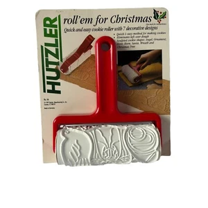 Ausstecher Roller 1997 Hutzler Engel, Taube, Ornament, Horn, Weihnachtsmann, Kranz, Baum Neu - Bild 1 von 5