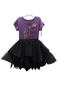 Girls' Shopkins Halloween Layered Tiered Dress - Purple Short Sleeve Sz M - Picture 1 of 4
